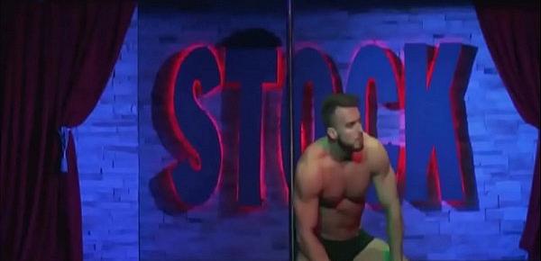  fitness model alfie cinematic striper in bar gay